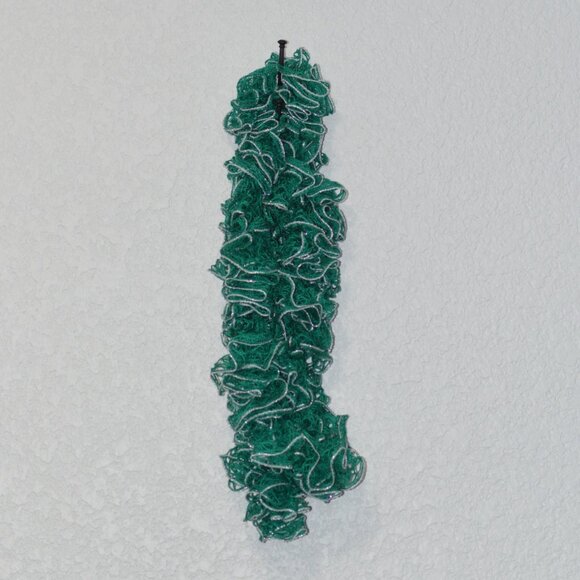 Homemade Green Ruffle Scarf - Picture 2 of 2